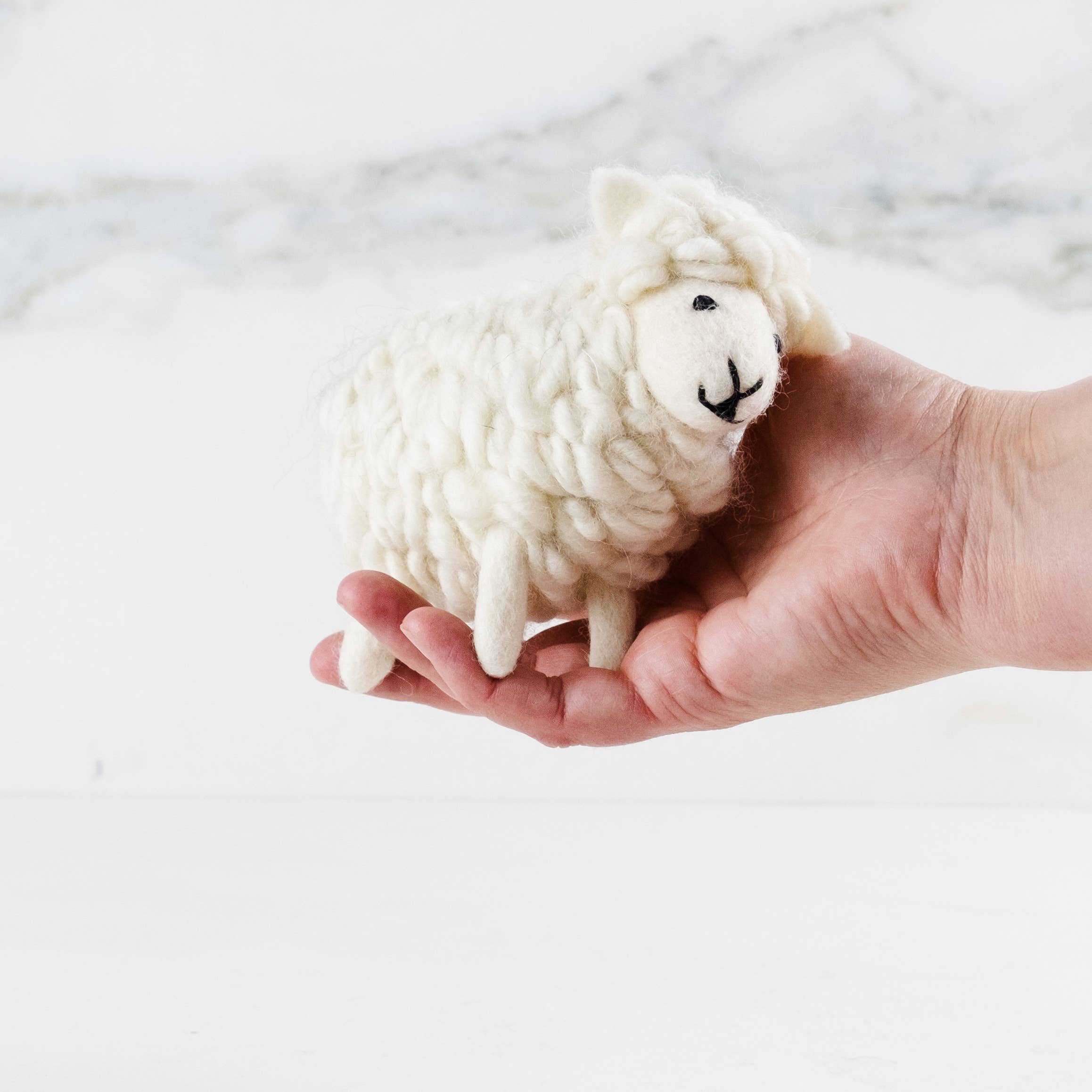 The Winding Road - Wholesale Decorative Tabletop Object - Toys - Sheep - Wooly White - Small or Large1