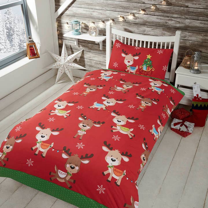 Multi Rudolph & Friends påslakan för wholesale på Faire