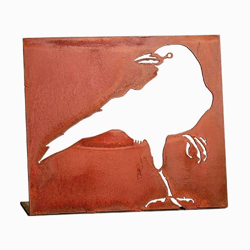 Raven Plaque Metal Art for wholesale by Elizabeth Keith Designs