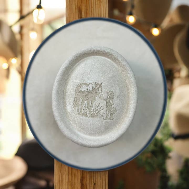 Cowgirl Flower Custom Rancher Hat RTS for wholesale by Wild Indigo