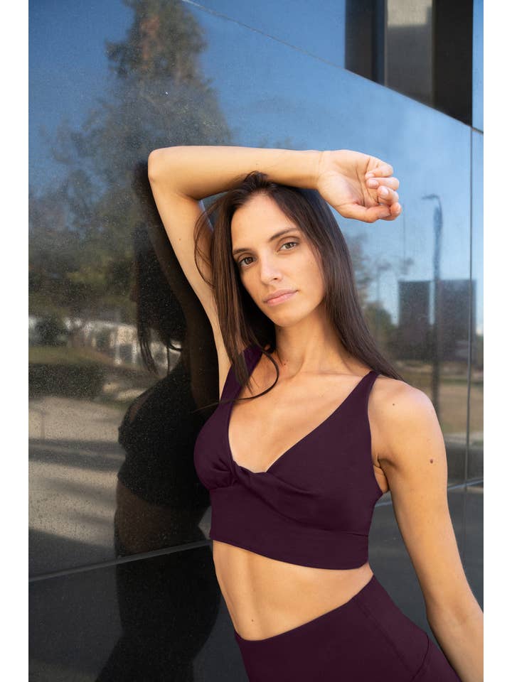 Lezat - Wholesale Sports Bra - Women's - Ada Organic Cotton Twist Around Sports Bra6