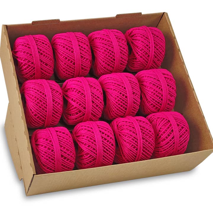 C.E. PATTBERG GmbH & Co. KG - Wholesale Ribbon - Gift Wrapping - Cotton cord set 12 x 15 m cord Ø 2 mm magenta