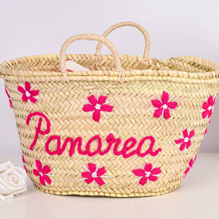 King Of Handmade – Großhandel Strandtaschen – Sommertasche mit Motiv — Einzigartige Strandtasche — Strohkorb1