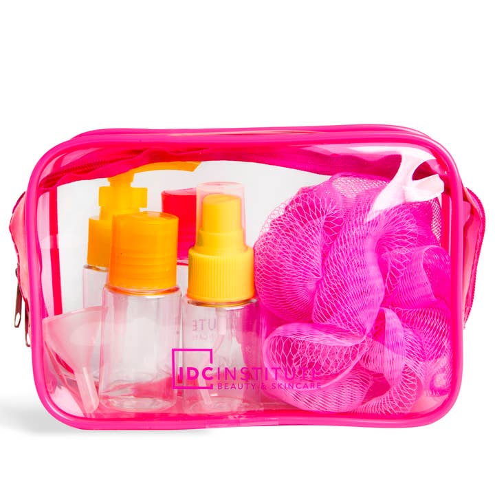 Set da viaggio Idc Institute Neon per la vendita all'ingrosso da parte di Aquarius Cosmetic SLU