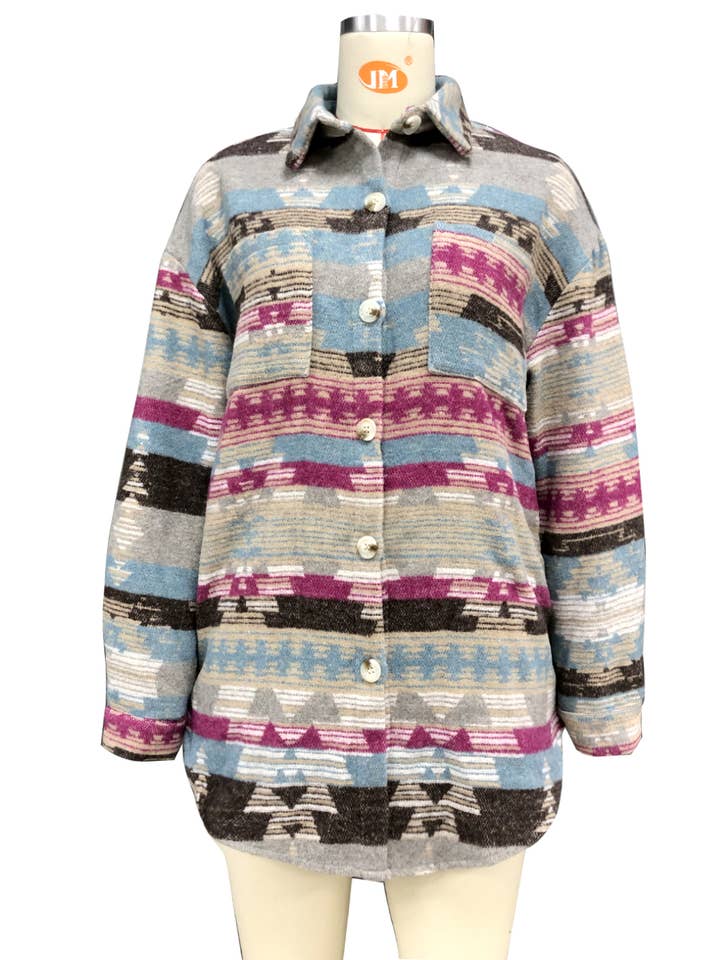 HIDDENBRAND - Wholesale Jacket - Women's - Aztec Tweed Western Jacket5