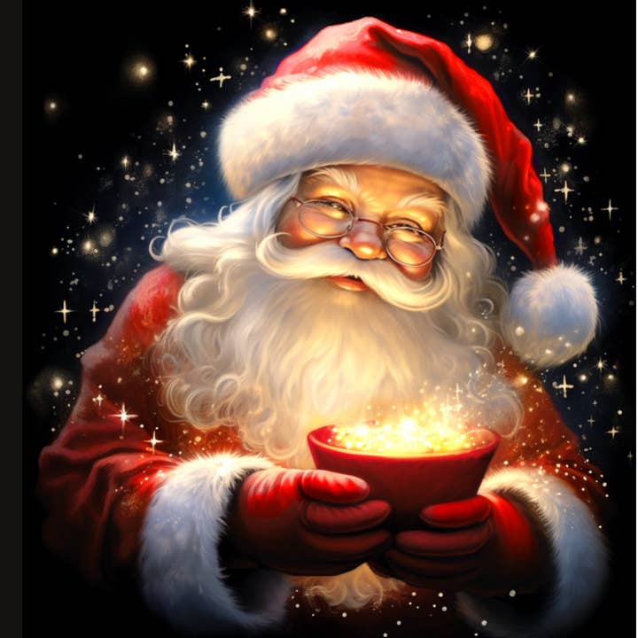 SANTA'S MAGIC 8X6IN LED CANVAS for wholesale by Classy Art Designs, LLC