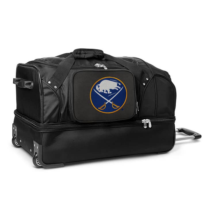 NHL Buffalo Sabres 27" Drop Bottom Wheeled Duffel for wholesale by Mojo Licensing