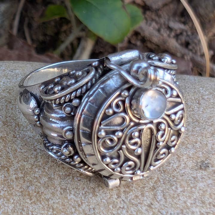Silver Insanity - Wholesale Cocktail/Statement Ring - Secret Chamber Round Poison Ring in Sterling Silver3