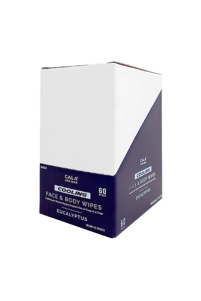 PINEAPPLE Beauty – wholesale Face & body wipes – Men's – CALA 67031 Men's Cooling Eucalyptus Face & Body Wipes - 32