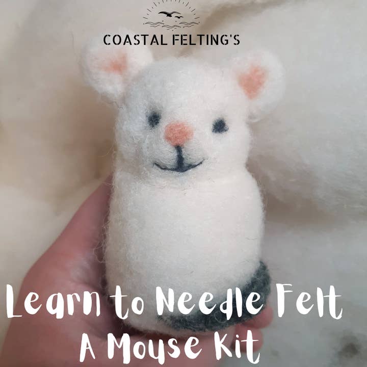 Learn to Needle Felt Kit - Mouse for wholesale by Coastal Felting