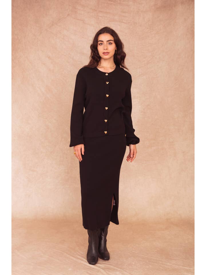 Black MAZARINE Cardigan for wholesale on Faire2