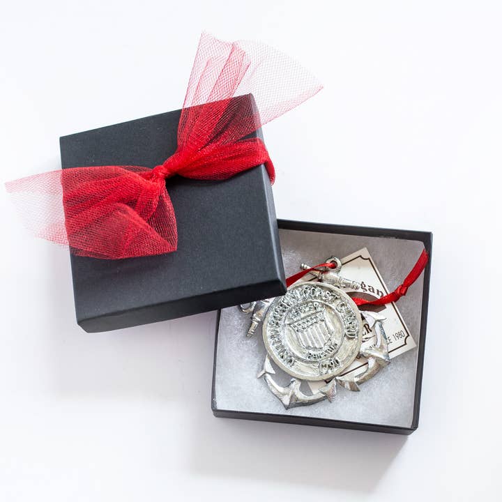 Caixa de presente de ornamento de Natal para trabalhadores comunitários por atacado de House of Morgan Pewter