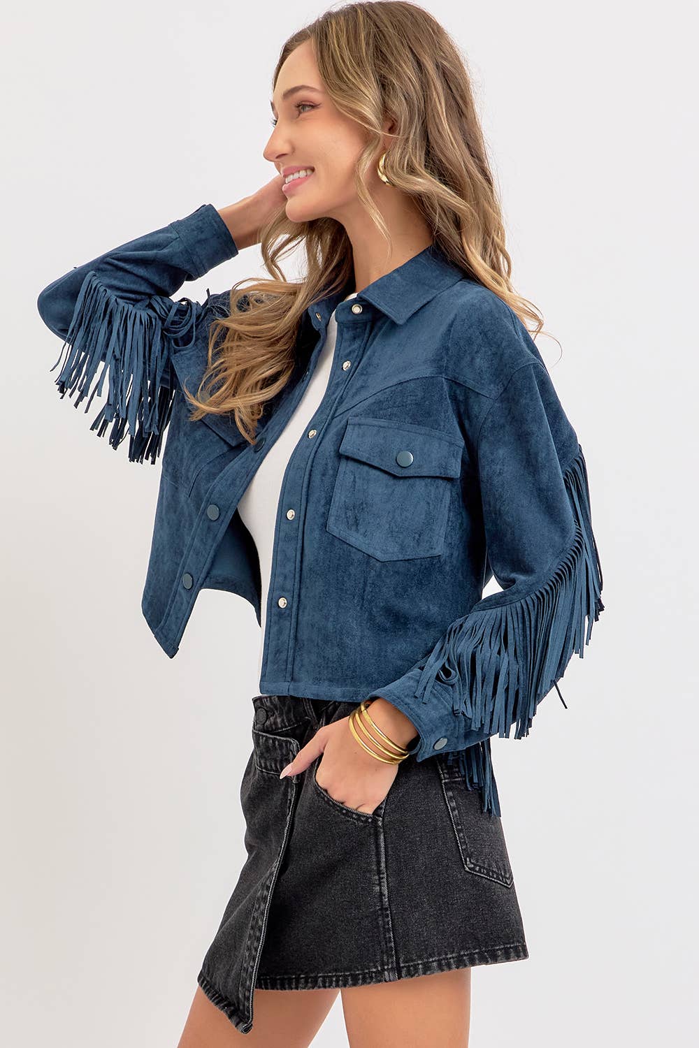 Sweet Lovely by Jen – Großhandel Hemdjacke/Shacket – Damen – Western-inspirierte Wildleder-Shacket24