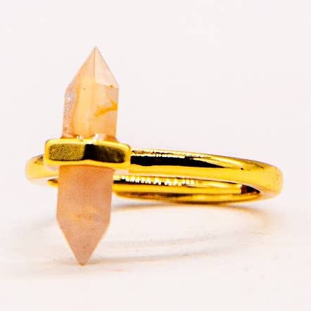 Anillo de torre de cristal de ágata cereza para venta al por mayor de Faiza Naturals