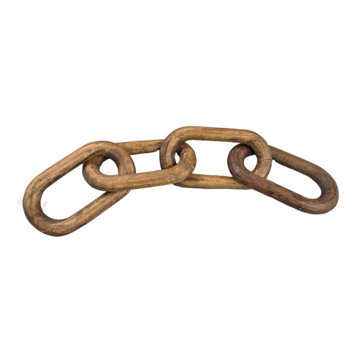 Wooden Chain Link Decor, Large for wholesale by Colfax