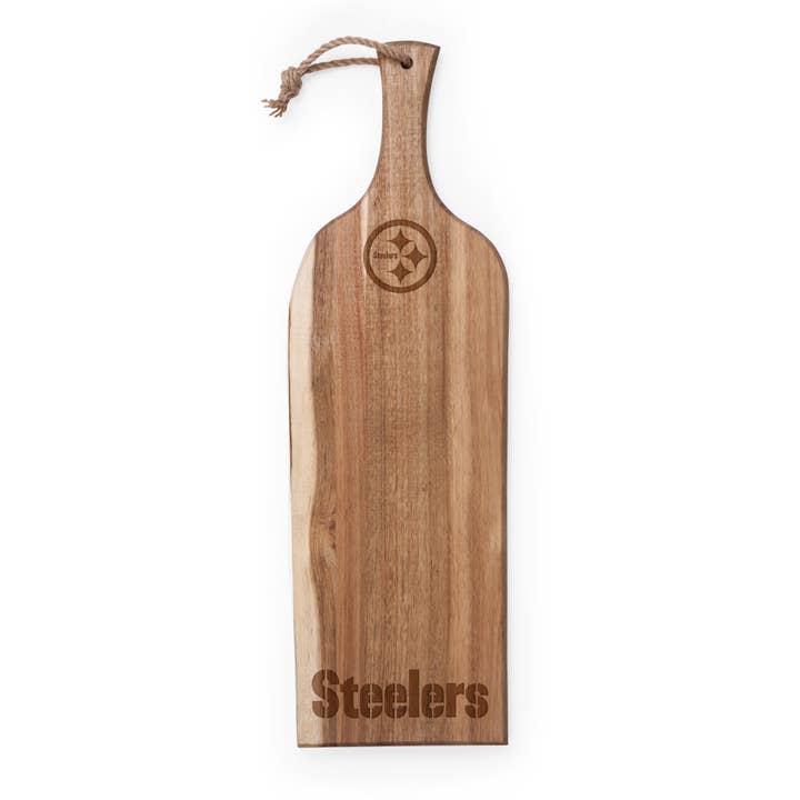 Pittsburgh Steelers Artisan 24" Acacia Charcuterie Board for wholesale on Faire