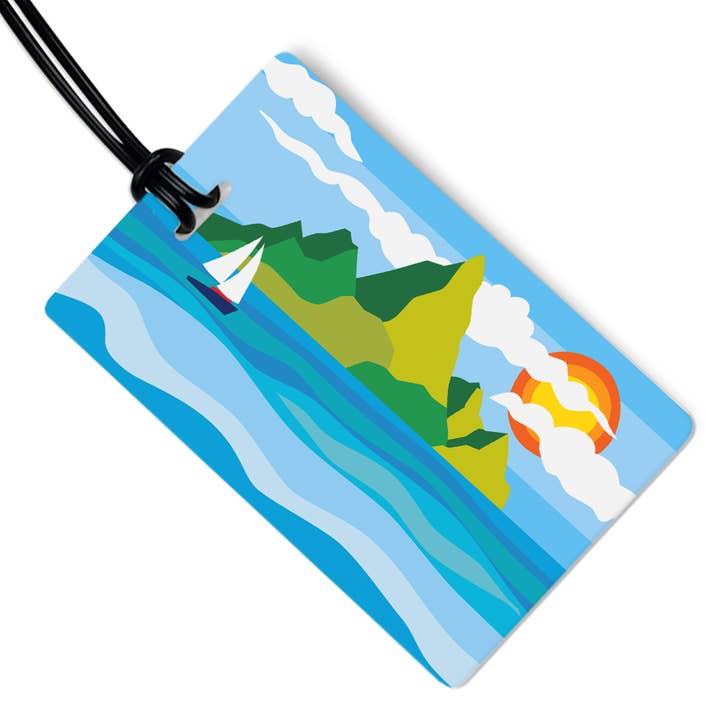 The Island Luggage Tag for wholesale by R. Nichols Stationery & Gifts
