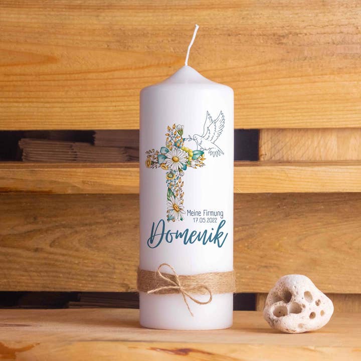 Firmevela | Cruzamento de flores | 15 - 30 cm altura | Personalizado por atacado de Die Kerzenwerkstatt