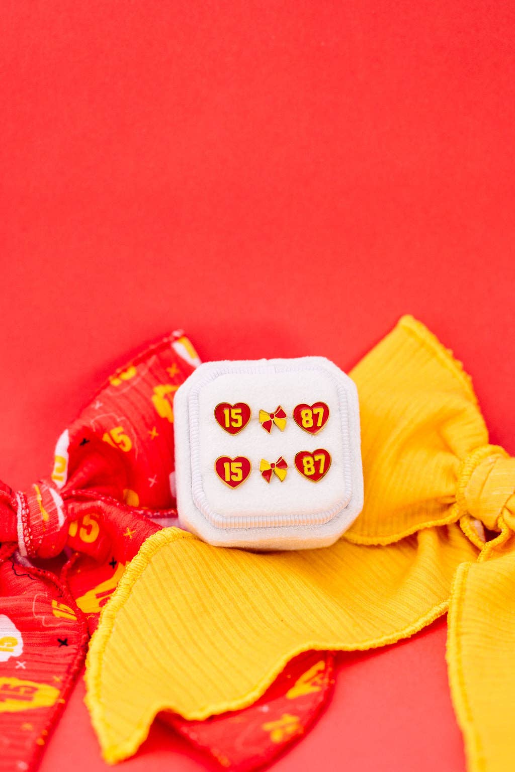 Desert Peach - Vendita all'ingrosso Orecchini a bottone - Orecchini a bottone KC Cheer Bow1