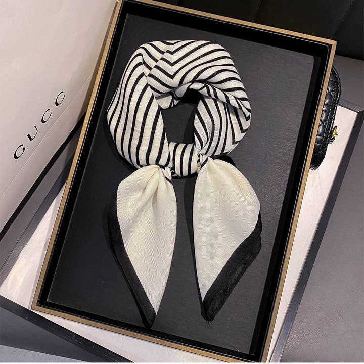 Cotton Linen Scarf Striped Print Shawl Neck Scarf for wholesale by Ekartini