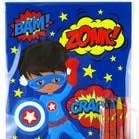 Tiny Mills - Vente Livre de coloriage – enfant et bébé - Livres à colorier superhéros avec des crayons de fête faveurs8