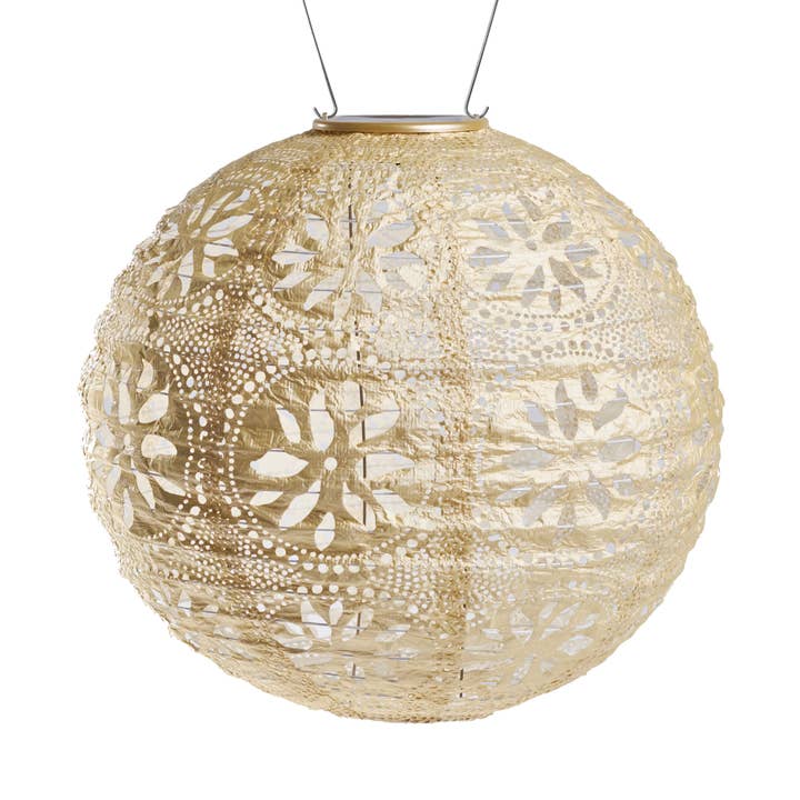 Allsop Home & Garden - Vente Lampe d'extérieur/de jardin - Lanterne solaire Boho Globe Stella 30 cm - Perle1