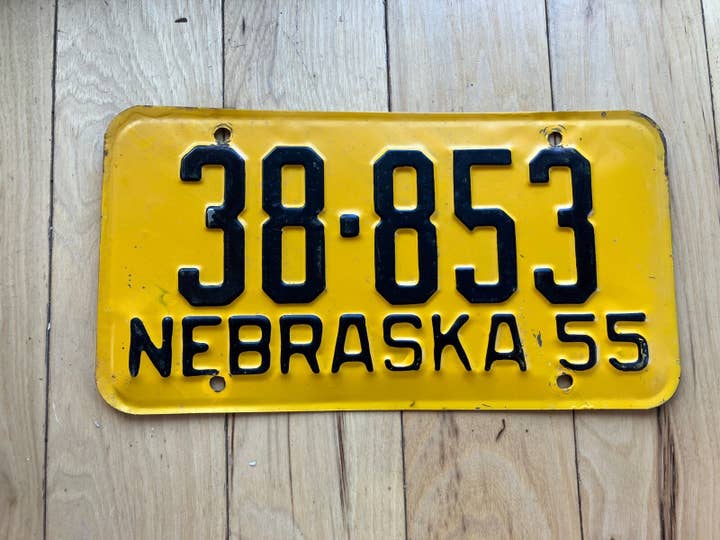 1955 Nebraska License Plate for wholesale by RusticPlates