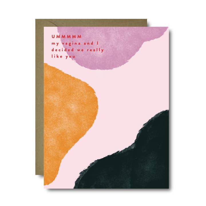 Vagina Likes You Greeting Card for wholesale by Black Lab Studio