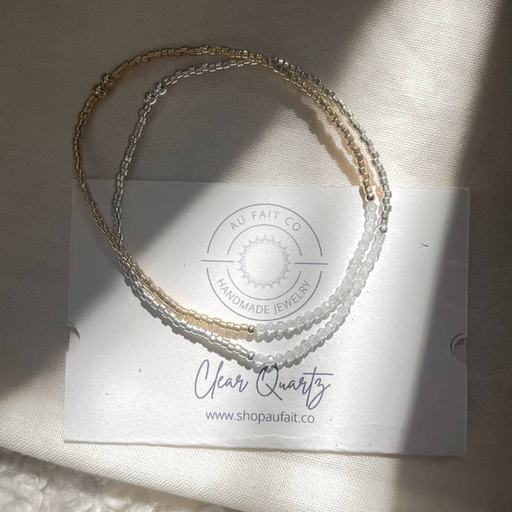 Clear Quartz Birthstone Bracelet for wholesale by Au Fait Co