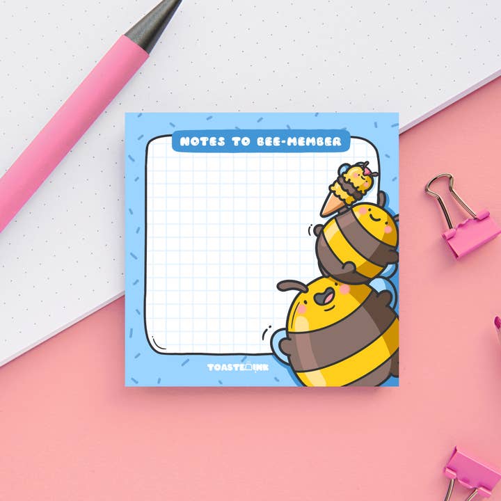Toastedink – wholesale Sticky notes – Bumble Bee Sticky Notes | Cute Memo Pads & Stationery2