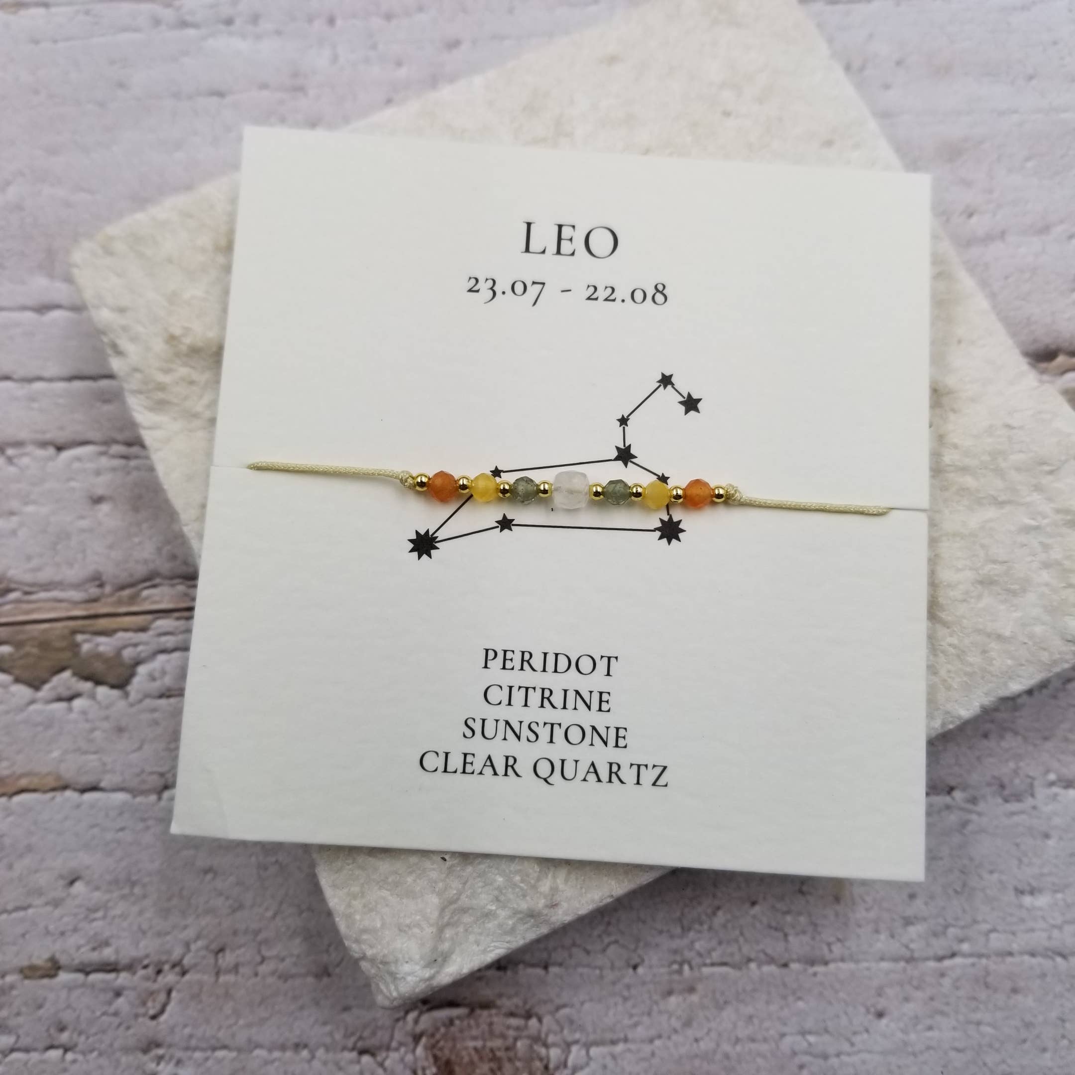 Treasure Wholesale - Wholesale Jewelry Set - Constellation Natural Stone Bead Friendship Bracelet7