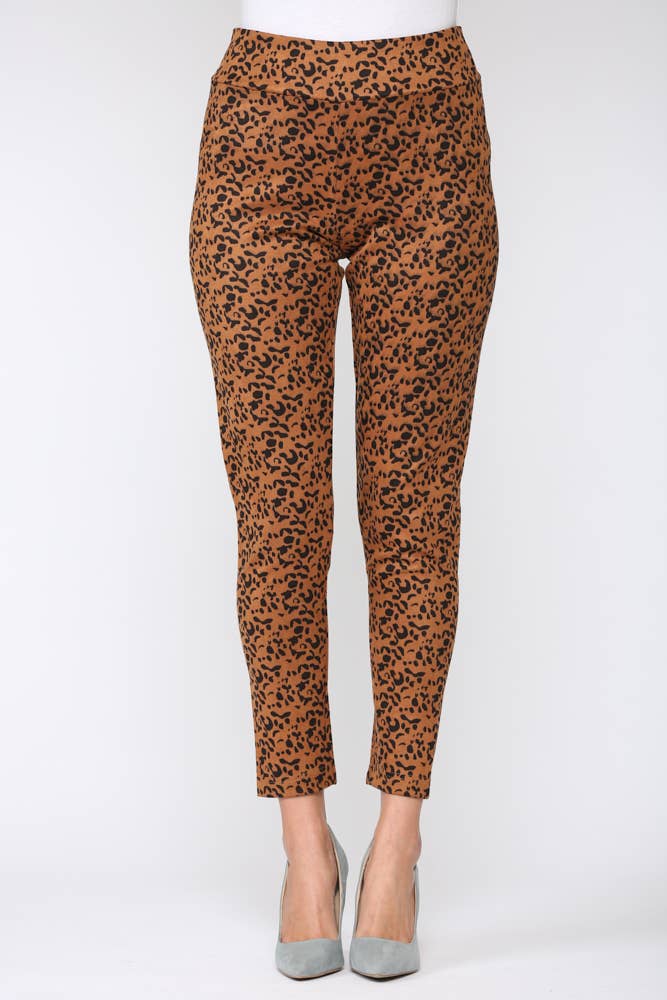 LEOPARD Annelise Stretchhose aus Veloursleder - Leopard für den Großhandel auf Faire6