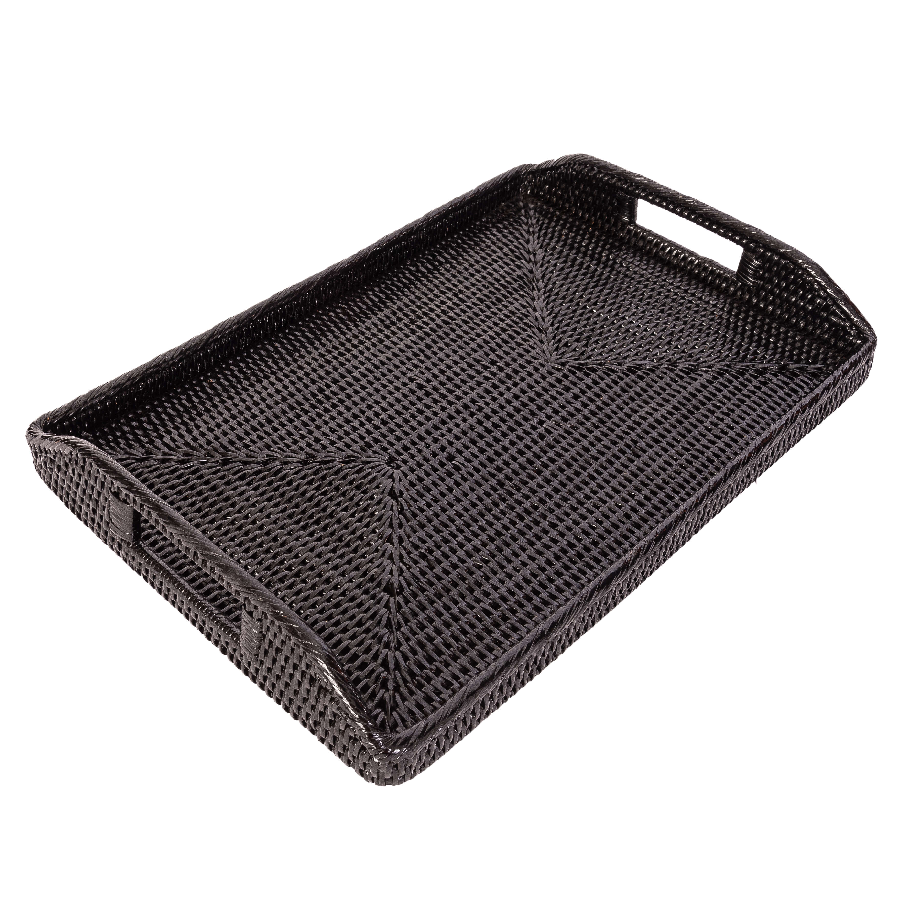 Wholesale Artifacts Rattan Rectangular Serving Tray With High Handles for  your store - Faire Canada