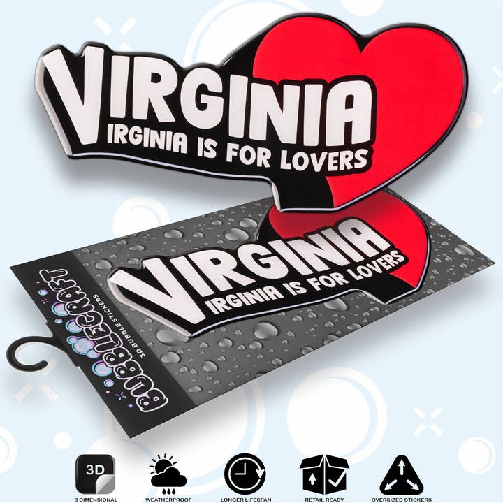 Virginia is for Lovers Graphic 3D Souvenir Sticker and other Purchase Wholesale virginia is for lovers. Free Returns & Net 60 Terms on Faire trending on Faire.