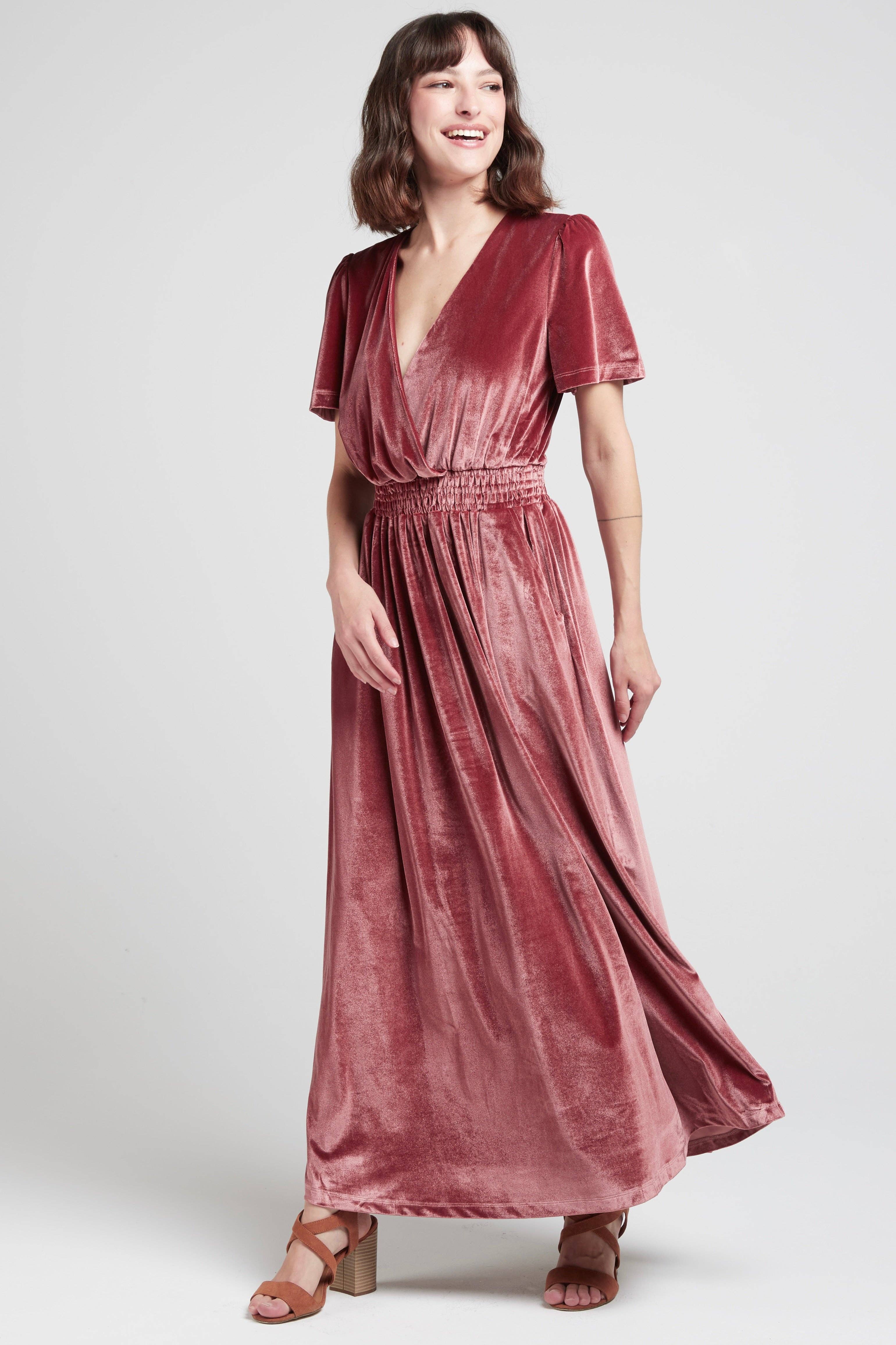 Andy & Lucy - Wholesale Dress - Women's - MILBURN - Long sleeve velvet dress6