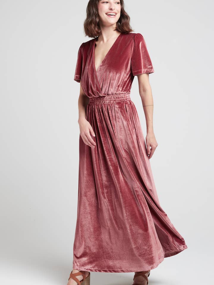 Andy & Lucy - Wholesale Dress - Women's - MILBURN - Long sleeve velvet dress6