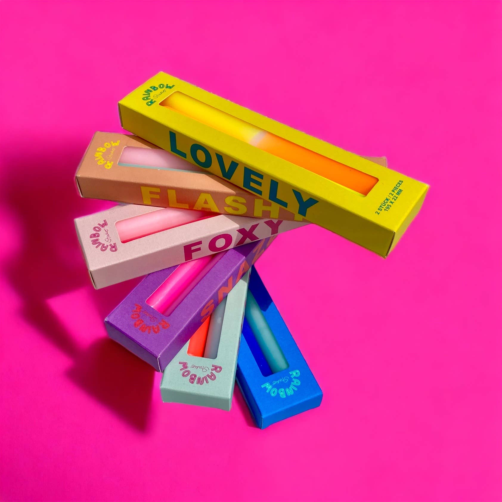 Pink Stories - Wholesale Tapered Candle/Candlestick - Rainbow Studio * Flashy2