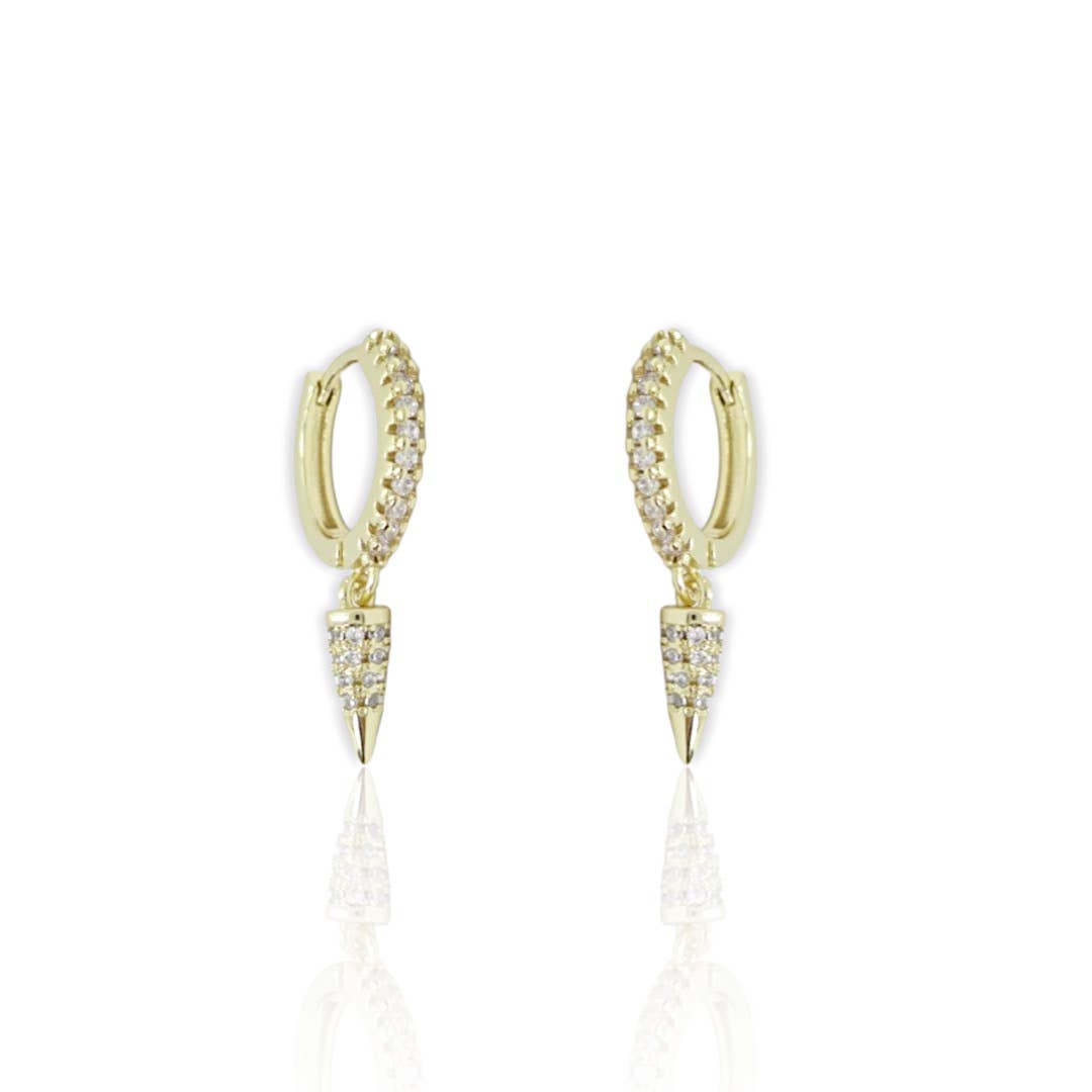 KIKICHIC – Großhandel Huggie-Ohrring – Winzige Spike CZ Huggie Hoops1