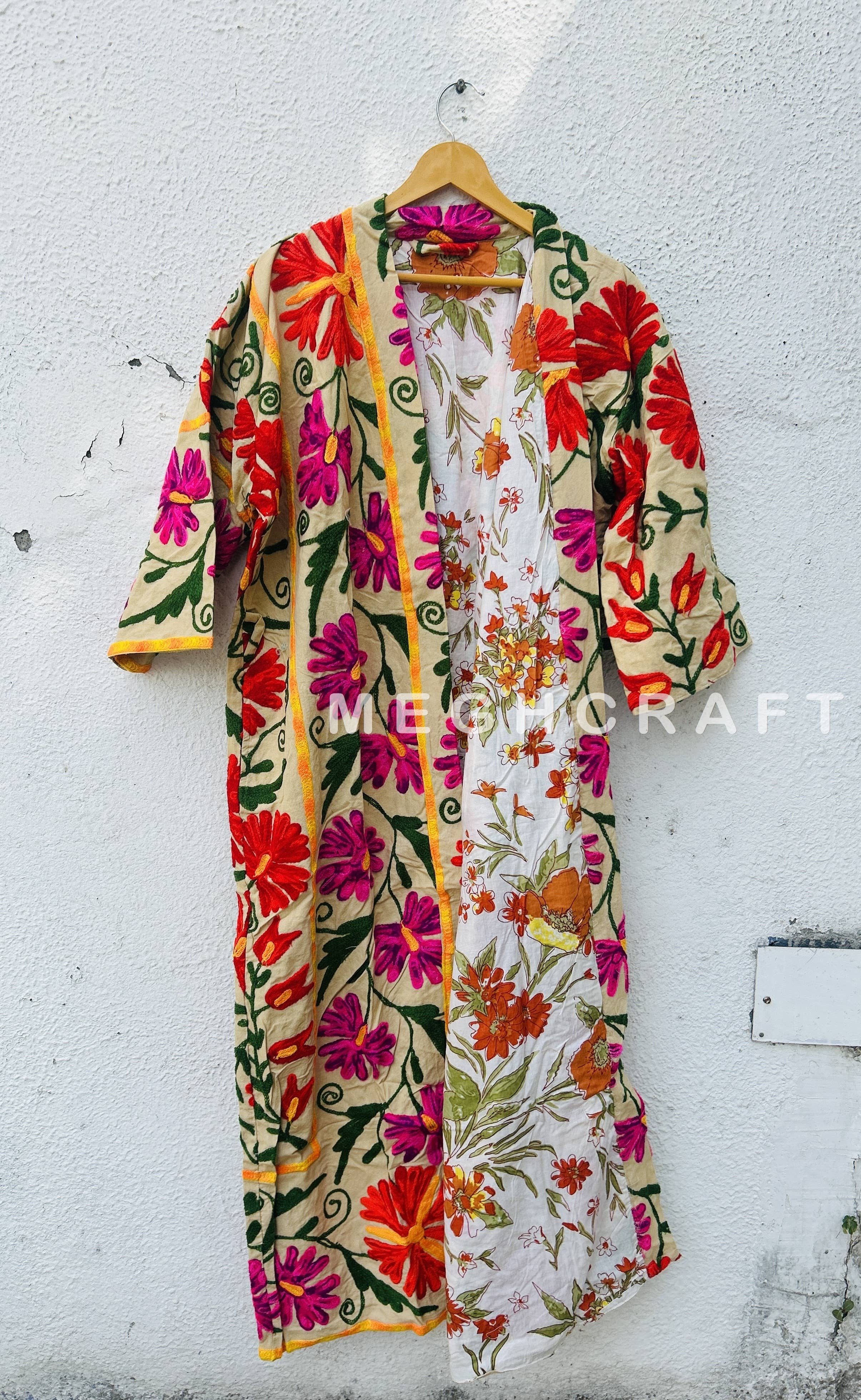 Meghcraft – wholesale Kimono – Women's – Cotton Suzani Embroidered Jacket Kimono Robe-Suzani Coat8