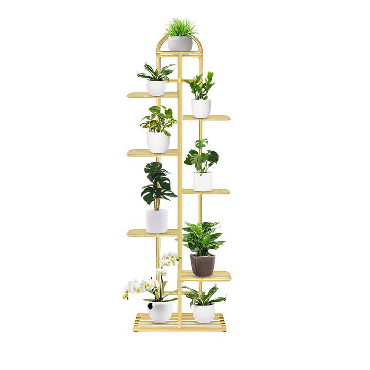 SOGA International Pty Ltd - Wholesale Plant pot stand - Gold Metal Plant Flowerpot Display Rack13