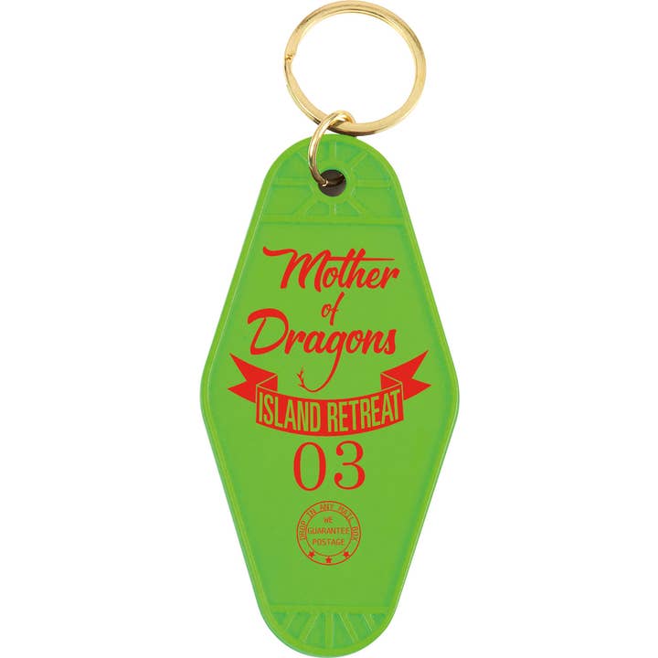 Mother of Dragons Motel Keychain for wholesale by AQUARIUS, GAMAGO, ICUP, & ROCK SAWS by NMR Brands