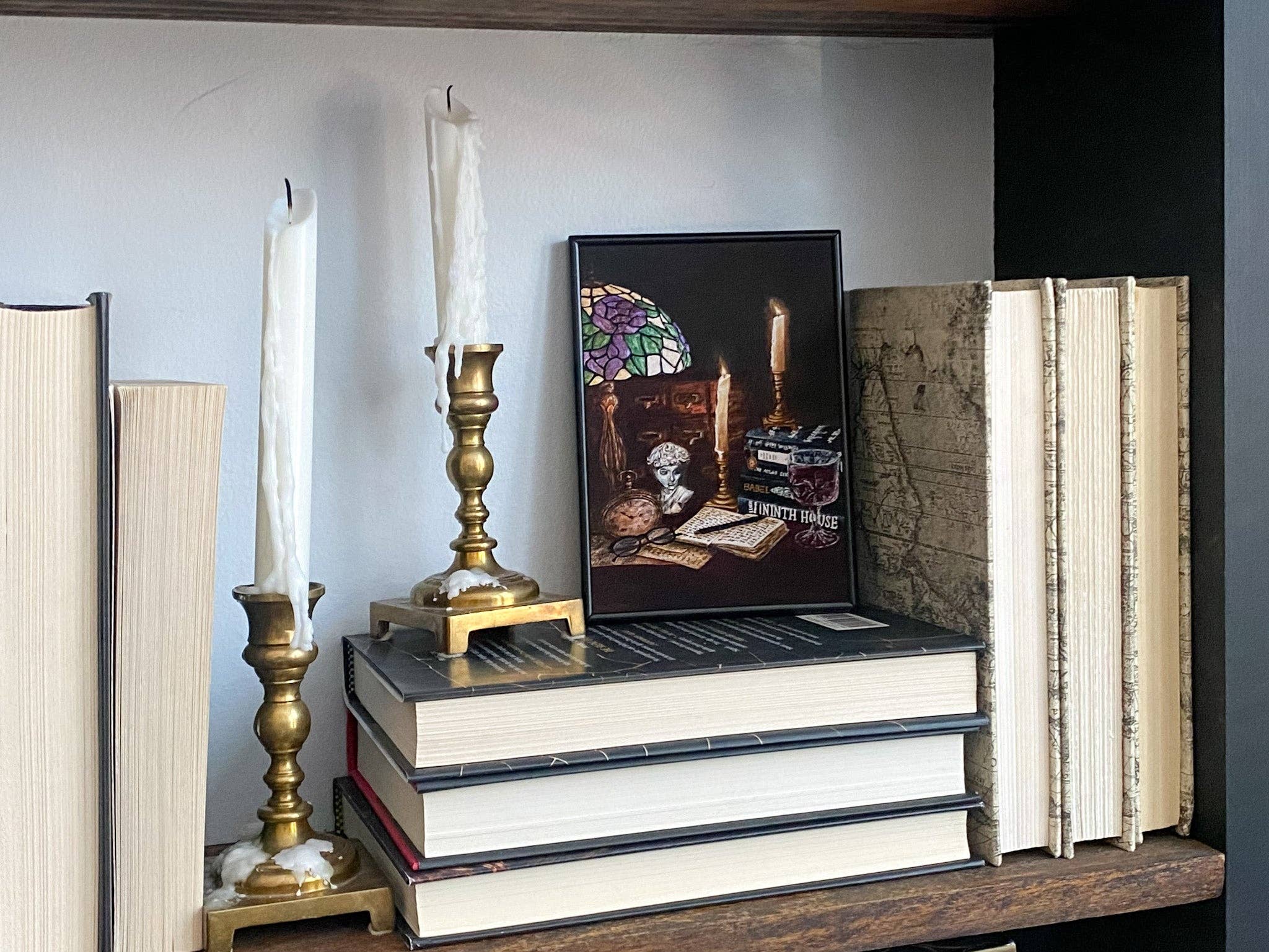 The Literary Loft - Vente Affiche d'art - Impression d'art encre et clair de lune | Dark Academia0