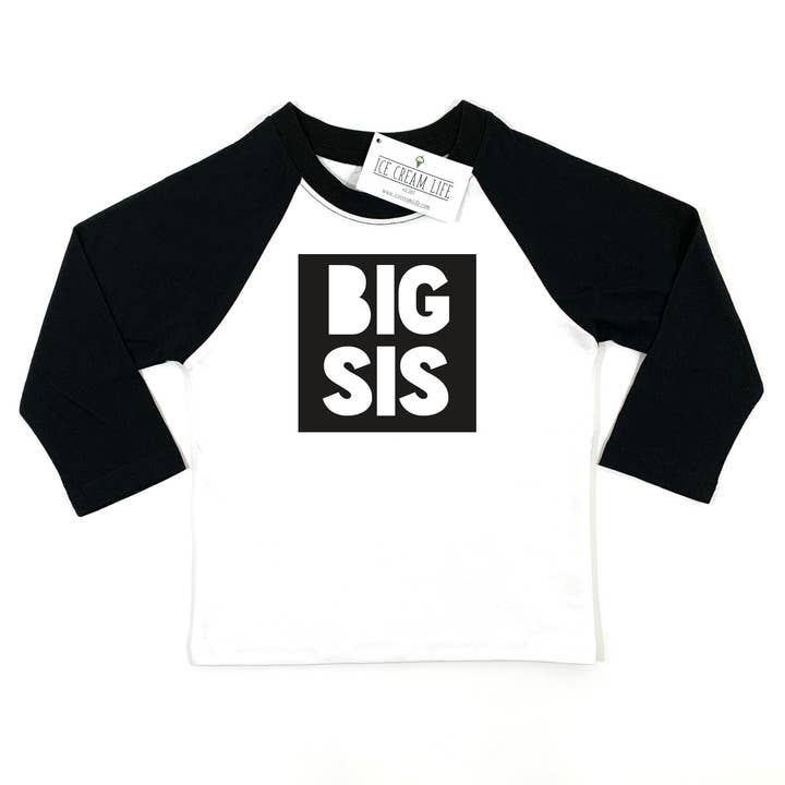 BIG SIS RAGLAN - BIG SISTER SHIRT for wholesale by Ice Cream Life