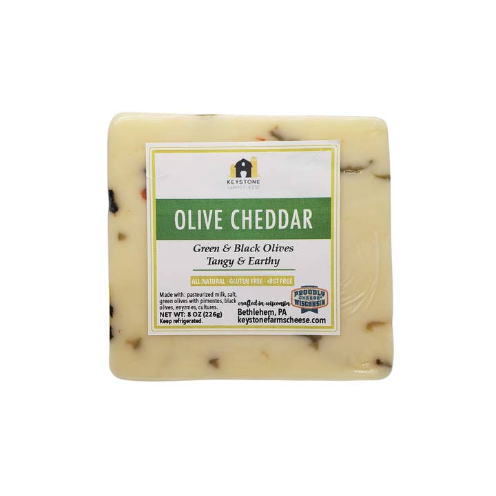 Keystone Cheese - Wholesale Cheese - Olive White Cheddar2