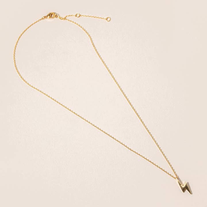 Verita Lane - Wholesale Pendant/Charm Necklace - Lightening Bolt Charm Necklace Pendant/Charm Necklace Gold H5