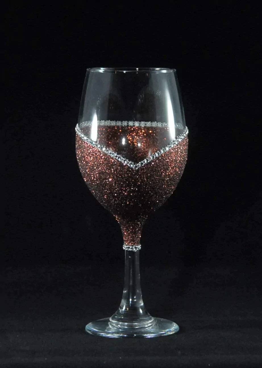 WineyBitches.Co - Wholesale Wine Glass - Valentine Schmalentine – Bling Glitter Glass Wine Glasses (Anti-Valentine’s Day Collection)13