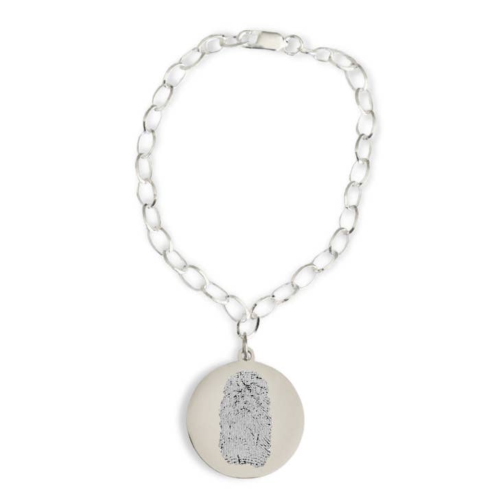 Circle Fingerprint Personalised Bracelet for wholesale by Gemz By Emz