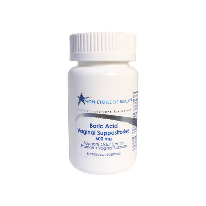Mon Etoile de Beaute - Boric Acid Vaginal Suppositories 600 mg (30 Count) -Holistic Solutions for Women for wholesale by MON ETOILE DE BEAUTE