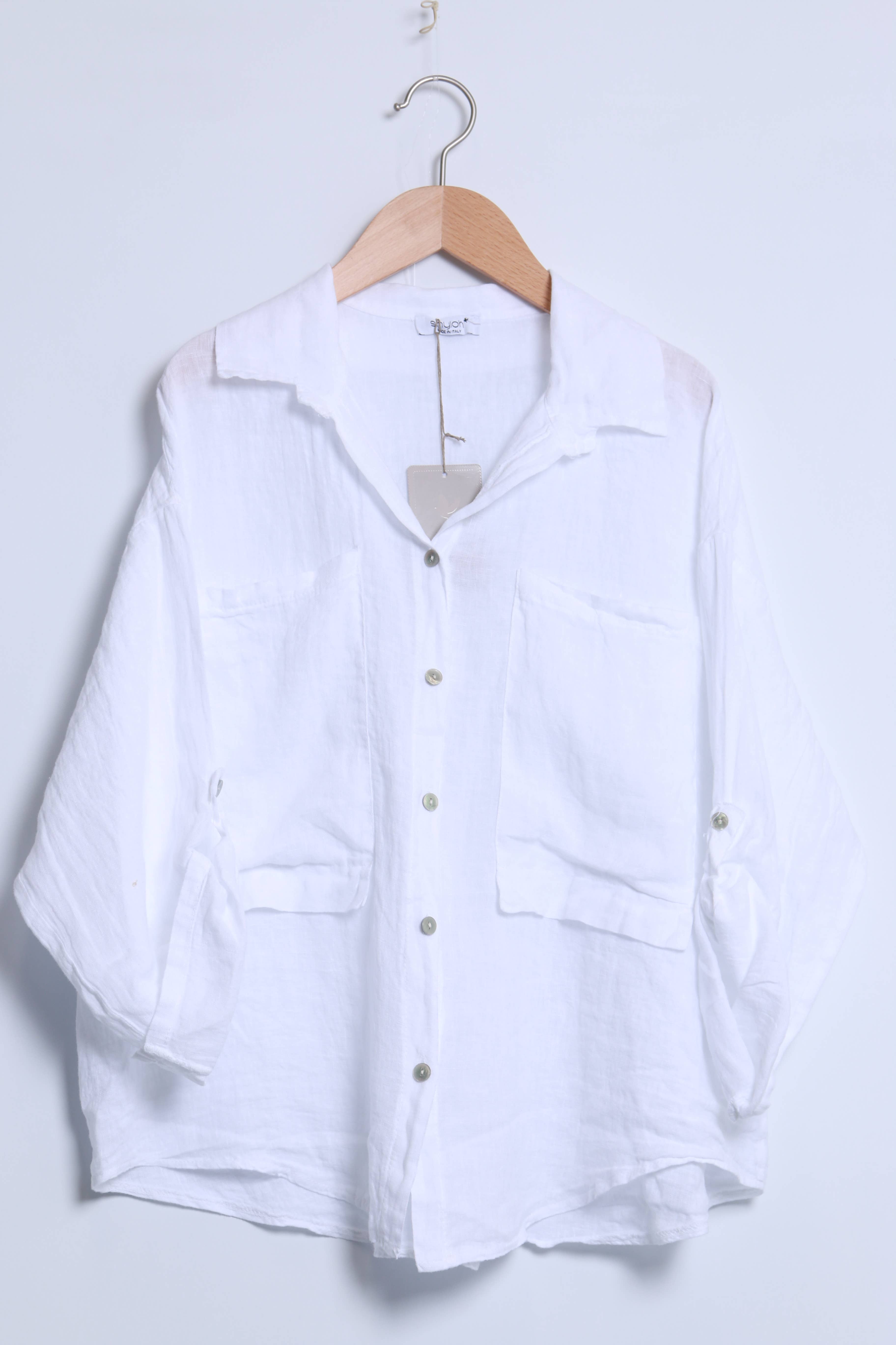 Shyloh - Wholesale Shirt - Women's - Linen shirt with 2 large pockets 1581215