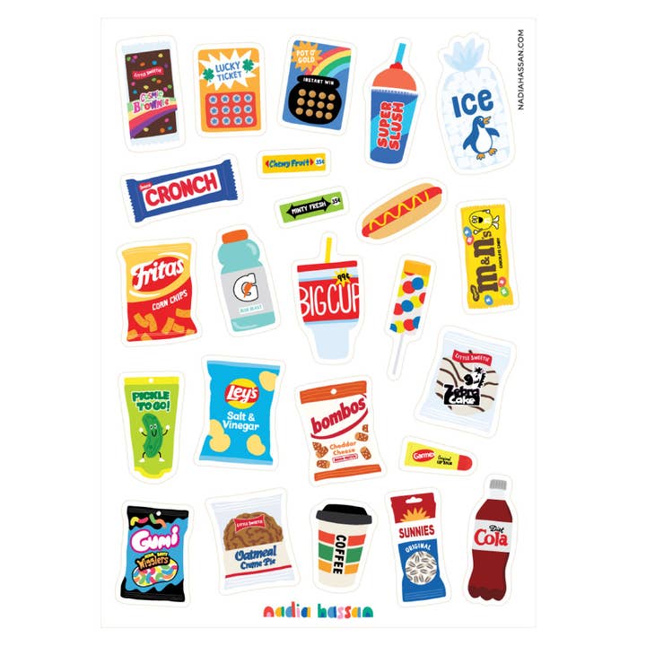 How Convenient 5x7 Sticker Sheet for wholesale by Nadia Hassan